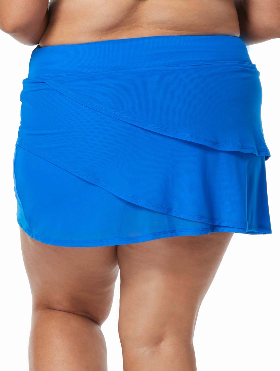 Coco Reef Sway Mesh Layer Swim Skort - Classic Solids - 499 Blue Crush