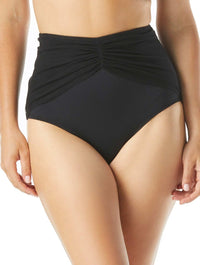 Coco Reef Diva High Waist Bikini Bottom - Classic Solids - 006 Cast Black