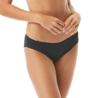 Vince Camuto Shirred Smooth Fit Cheeky Bikini Bottom - Sanremo Shades - 001 BLACK