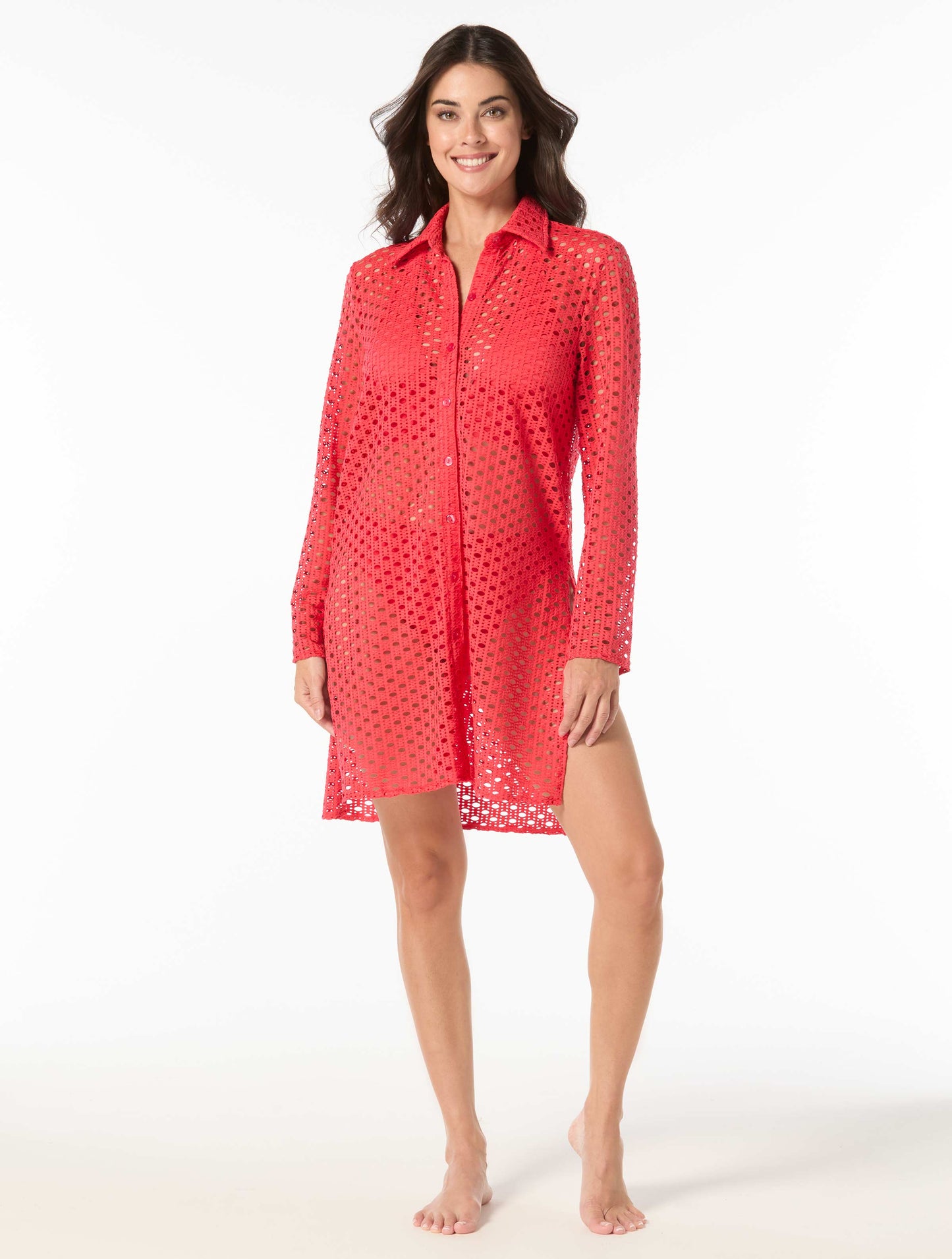 Carmen Marc Valvo Button Up Shirt - Living Paradise