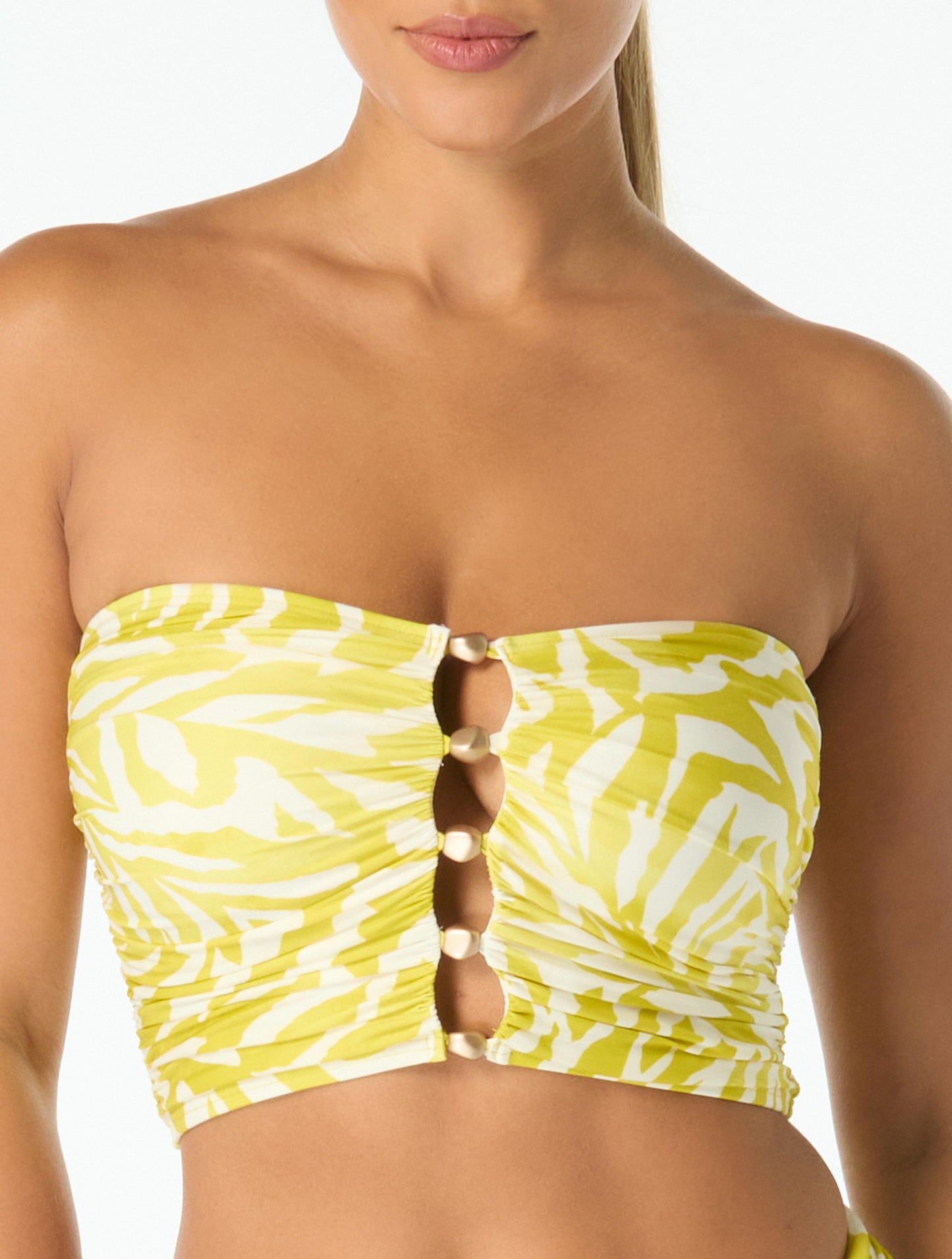 Carmen Marc Valvo Bandeau Draped Bikini Top - Samara