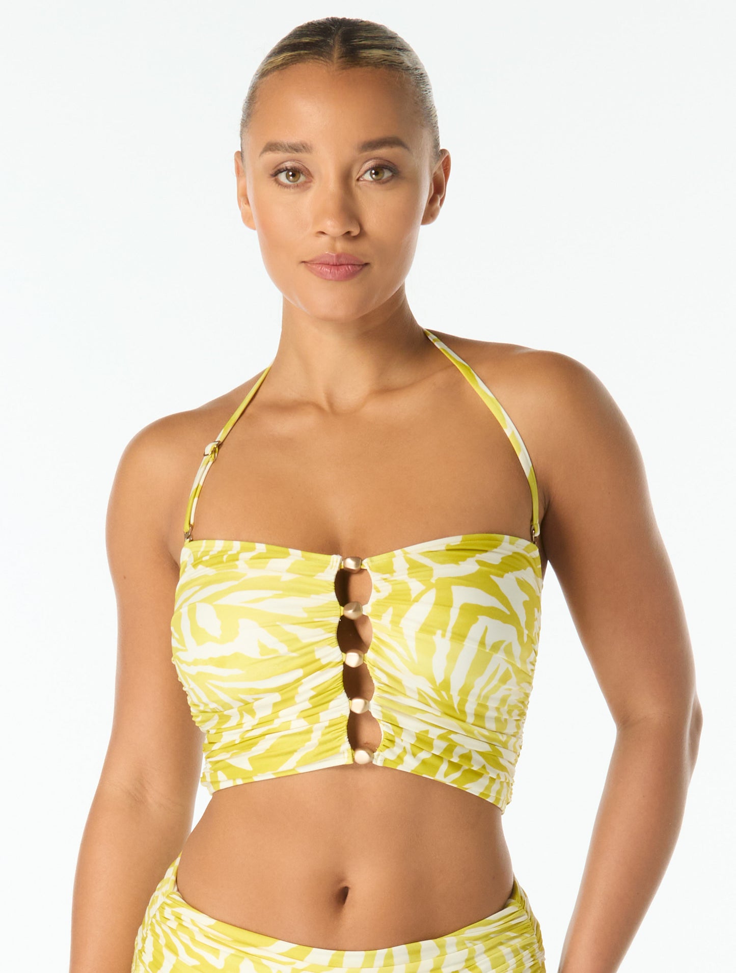 Carmen Marc Valvo Bandeau Draped Bikini Top - Samara