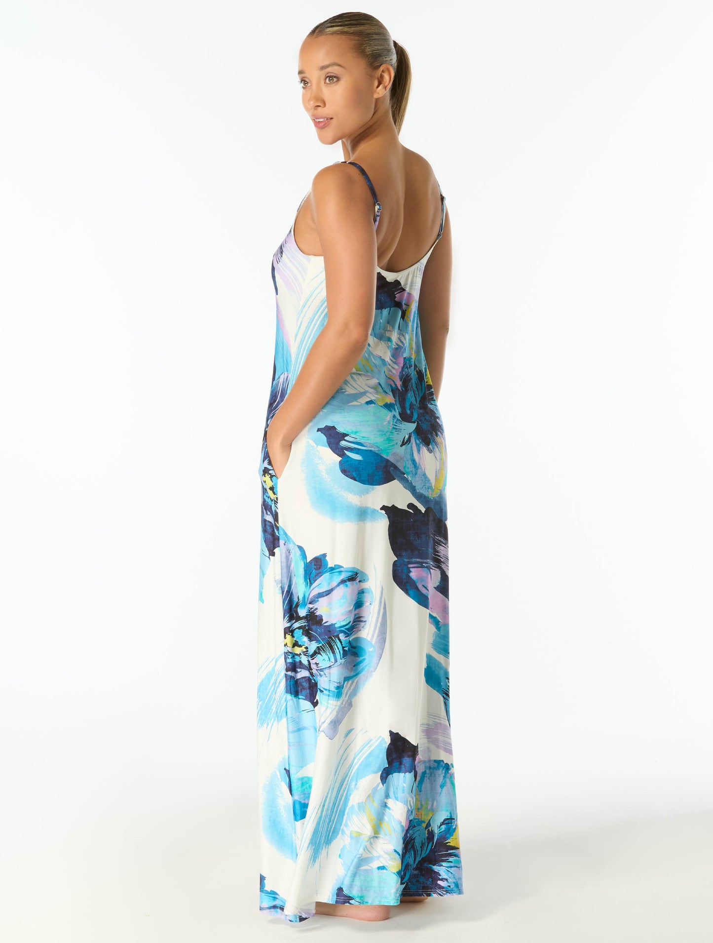Carmen Marc Valvo Garden Party One Piece & Cover Up Dress Set Bundle