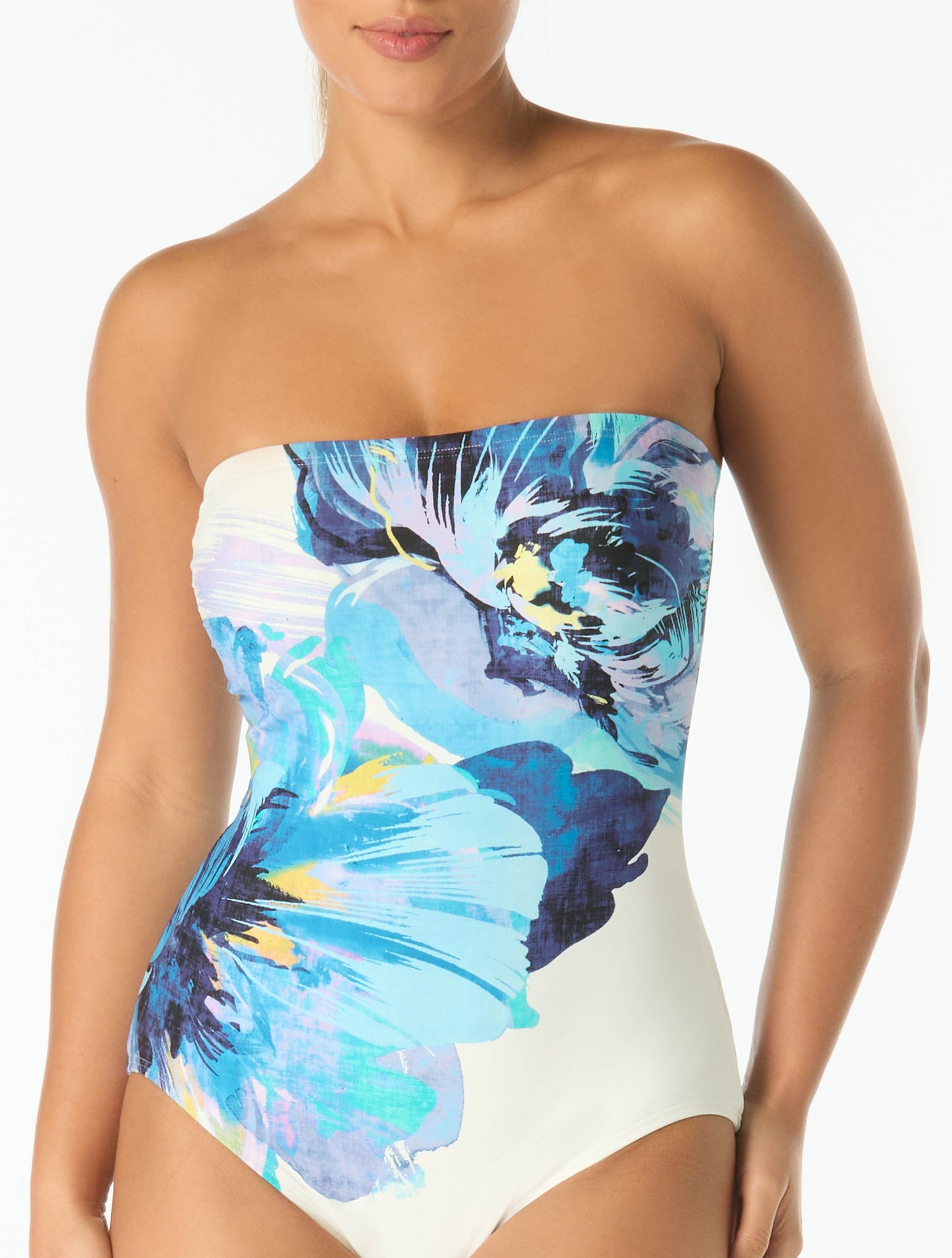 Carmen Marc Valvo Garden Party One Piece & Cover Up Dress Set Bundle