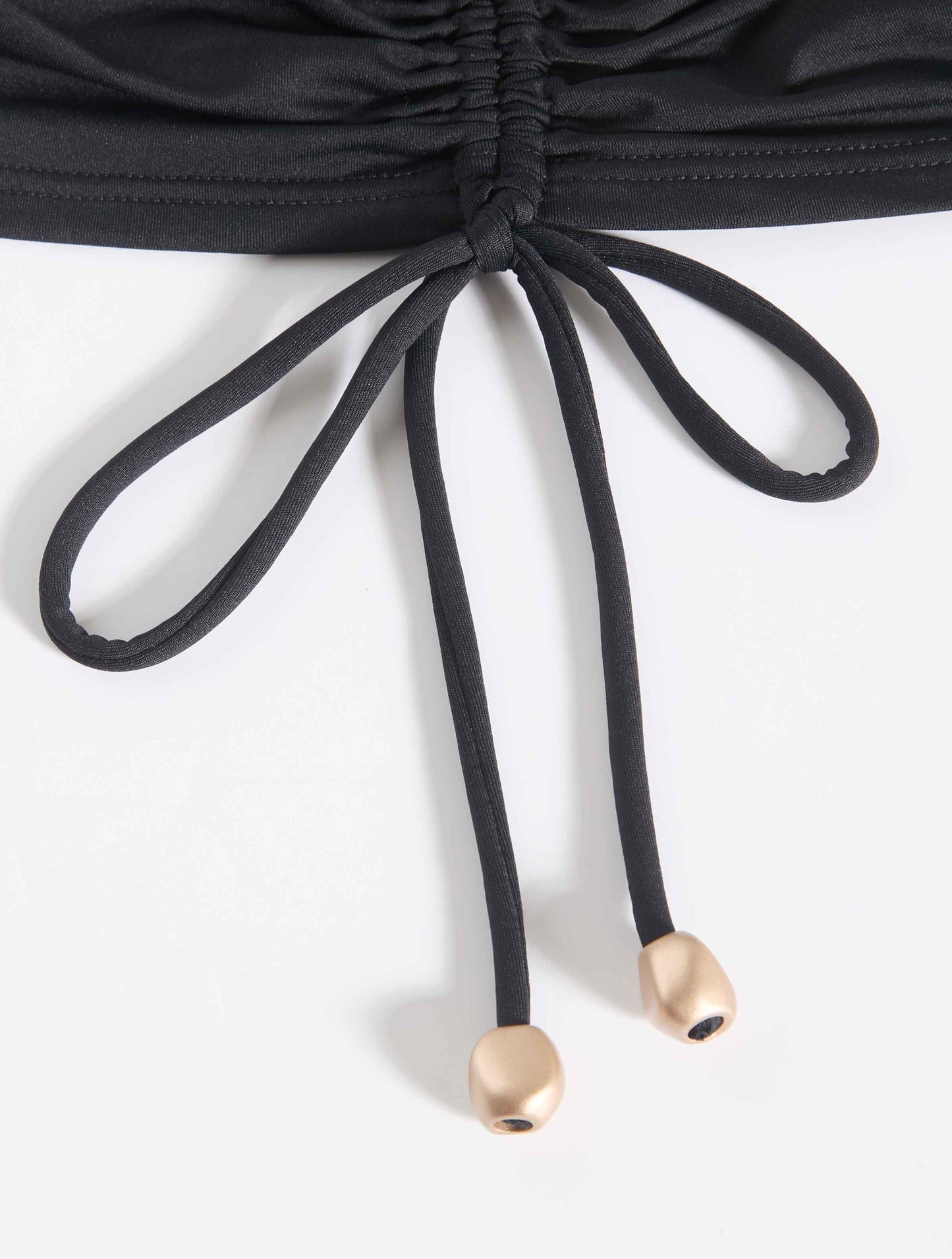 Carmen Marc Valvo Shirred Beaded Bandeau Tankini Top - Amorphic Allure