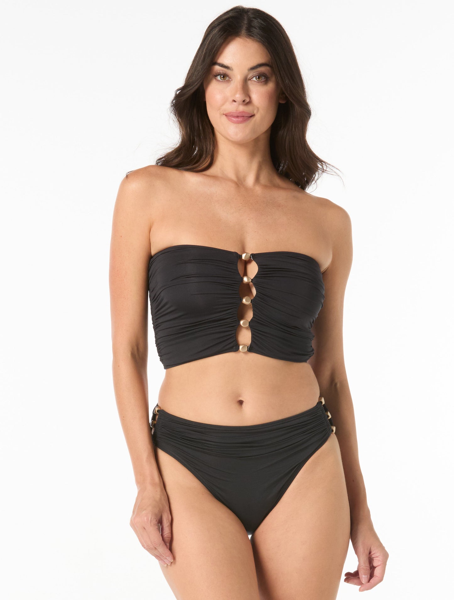 Carmen Marc Valvo Bandeau Draped Bikini top - Amorphic Allure