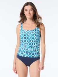 Beach House Brandy Tankini Top - Molokini Tile - 970 Multi