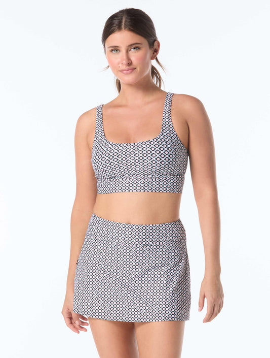 Beach House Endless Summer Tankini, Skirt & Rash Guard Cover Up Set Bundle -