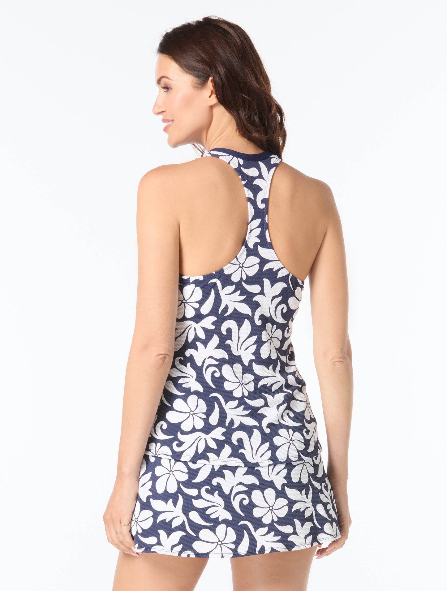 Beach House Claire Textured Tankini Top - Block Trop