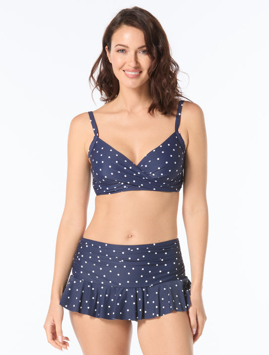 Beach House Swim Christa Wrap Underwire Bikini Top - Sailor Dot