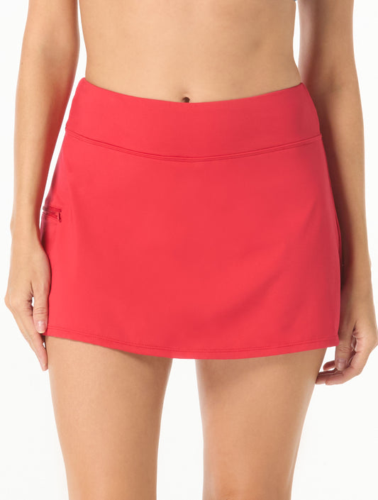 Beach House Emma Pull On Swim Skort - Beach Solids