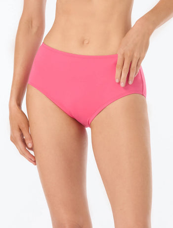 Beach House Chloe High Waisted Bikini Bottom - Beach Solids - 836 CALYPSO PINK