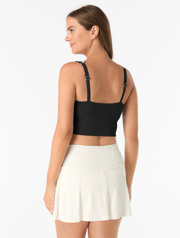 Beach House Swim Jolie Underwire Textured Crop Top - Ric Rac - 001 BLACK