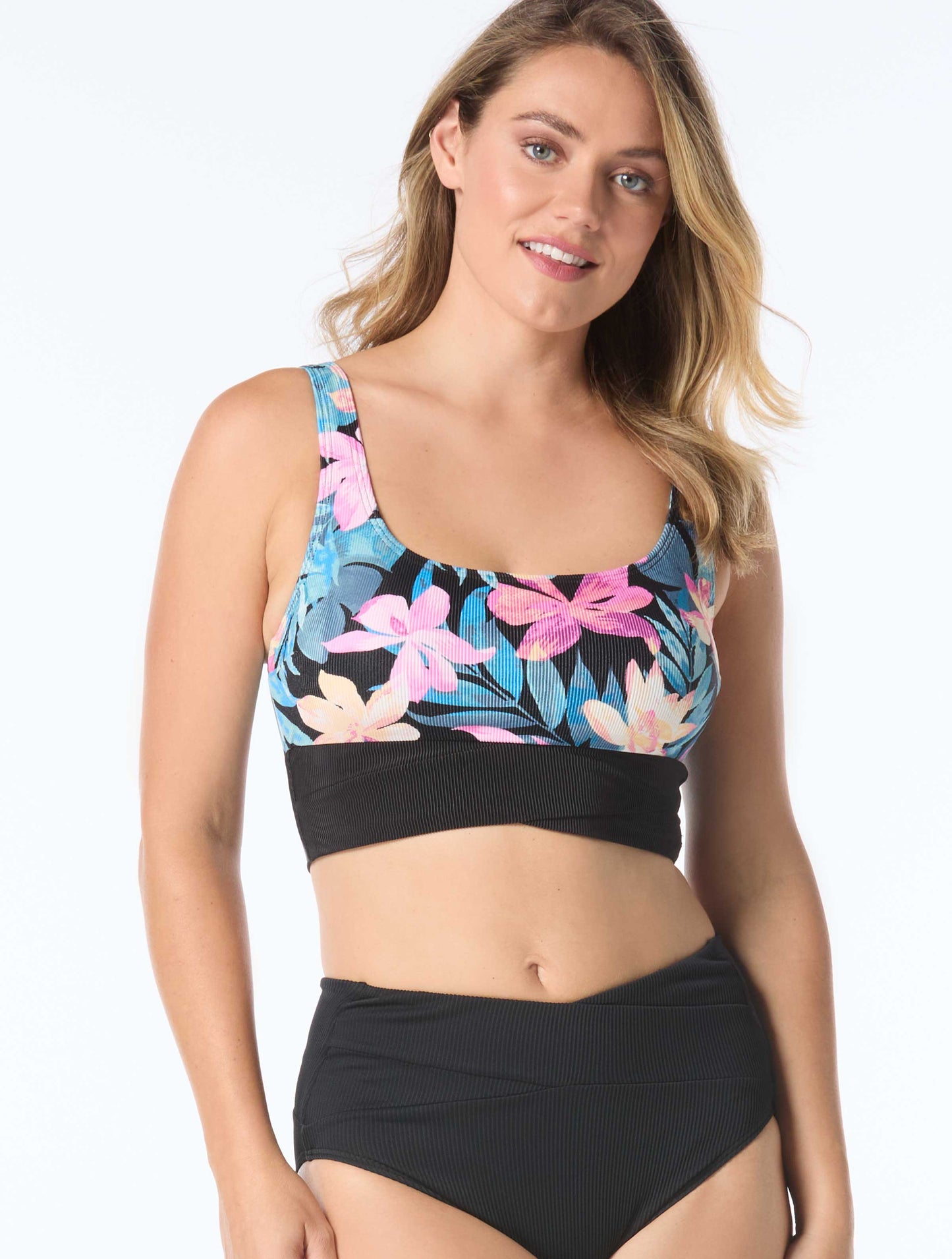 Beach House Sport Bala Crop Textured Bikini Top - Wild Calypso
