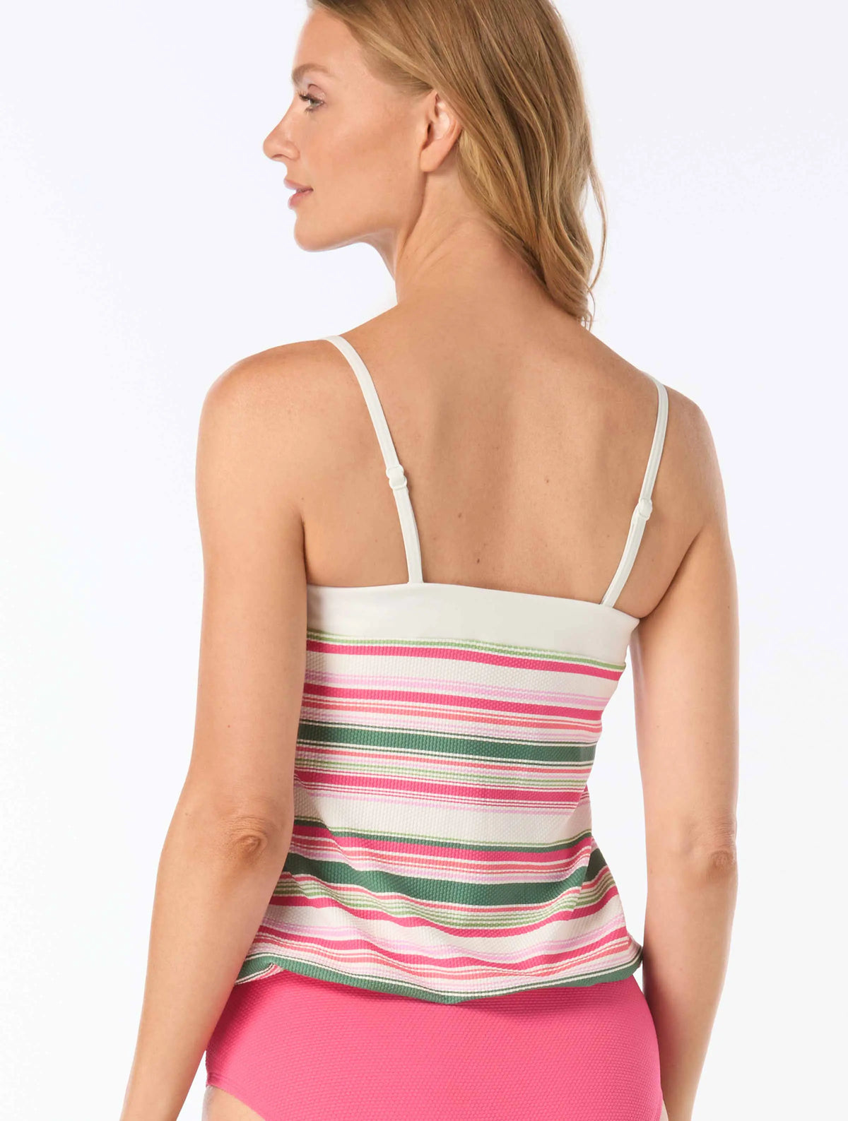 Beach House Sydnie Bandeau Textured Underwire Tankini Top – Oasis Stripe