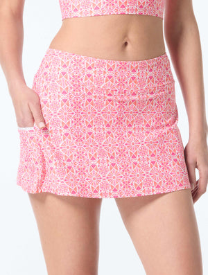 Beach House Emma Pull On Swim Skort - Mai Tai Magic