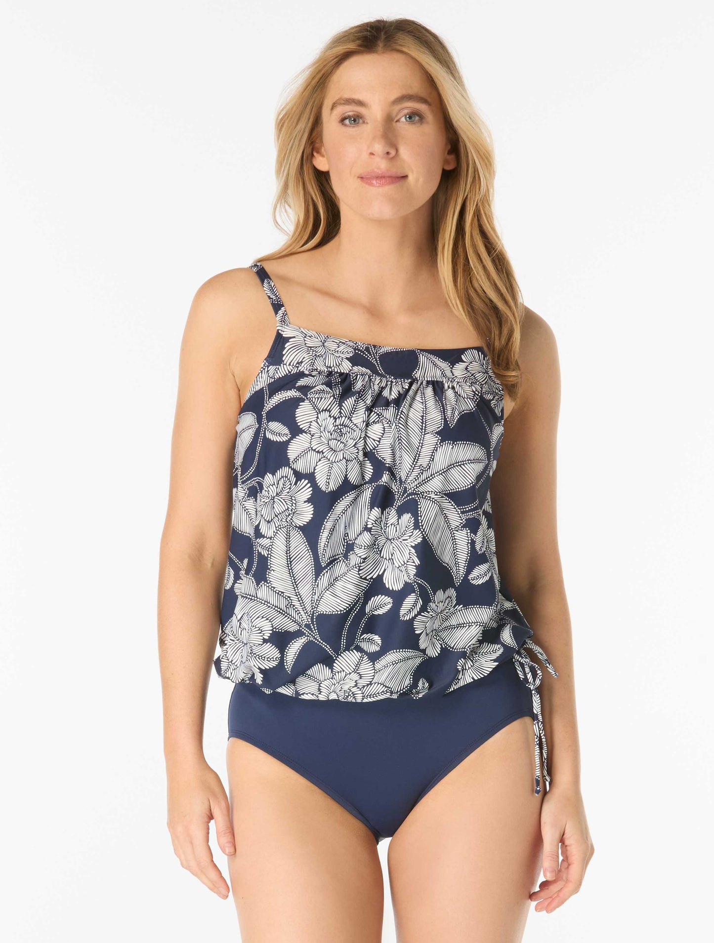 Beach House Audrey Blouson Tankini Top - Coastal Bloom