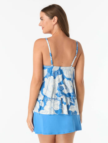 Beach House Swim Juliette Underwire Scoop Tankini Top - Cottage Floral - 866 Denim