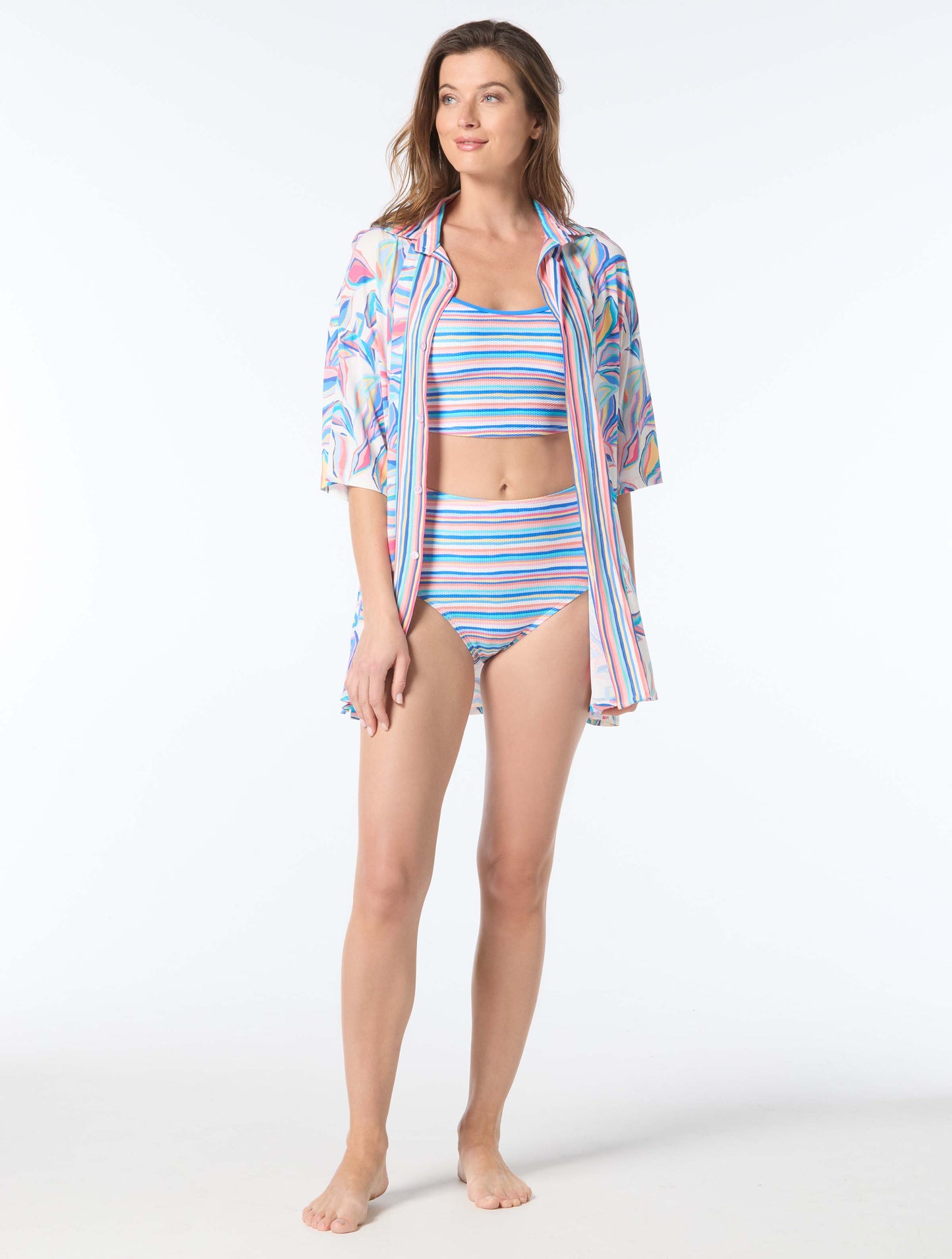 Beach House Bora Bora Bikini Set, Skort & Cover Up Shirt Bundle