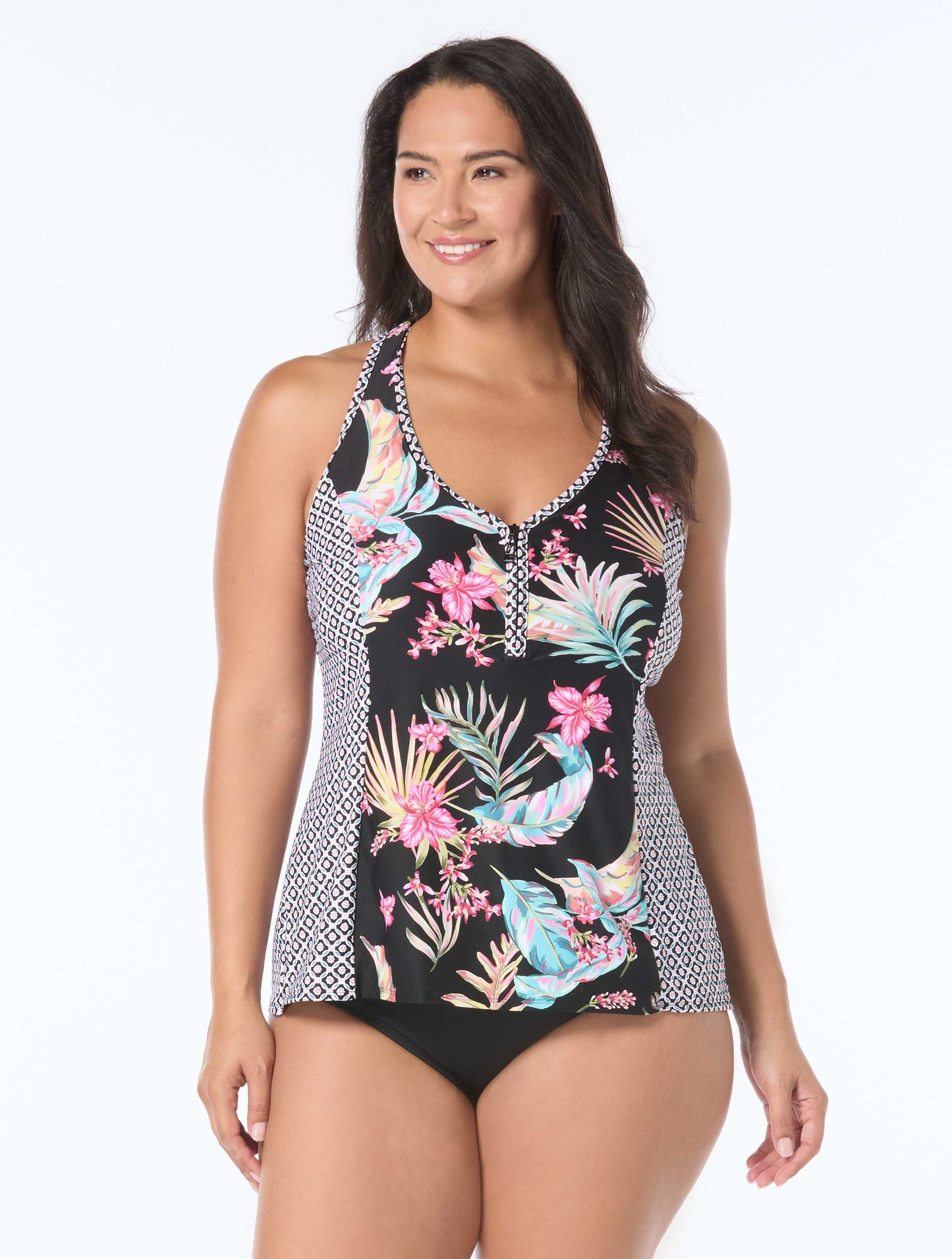 Beach House Plus Size Erinna Racerback Tankini Top - Endless Summer