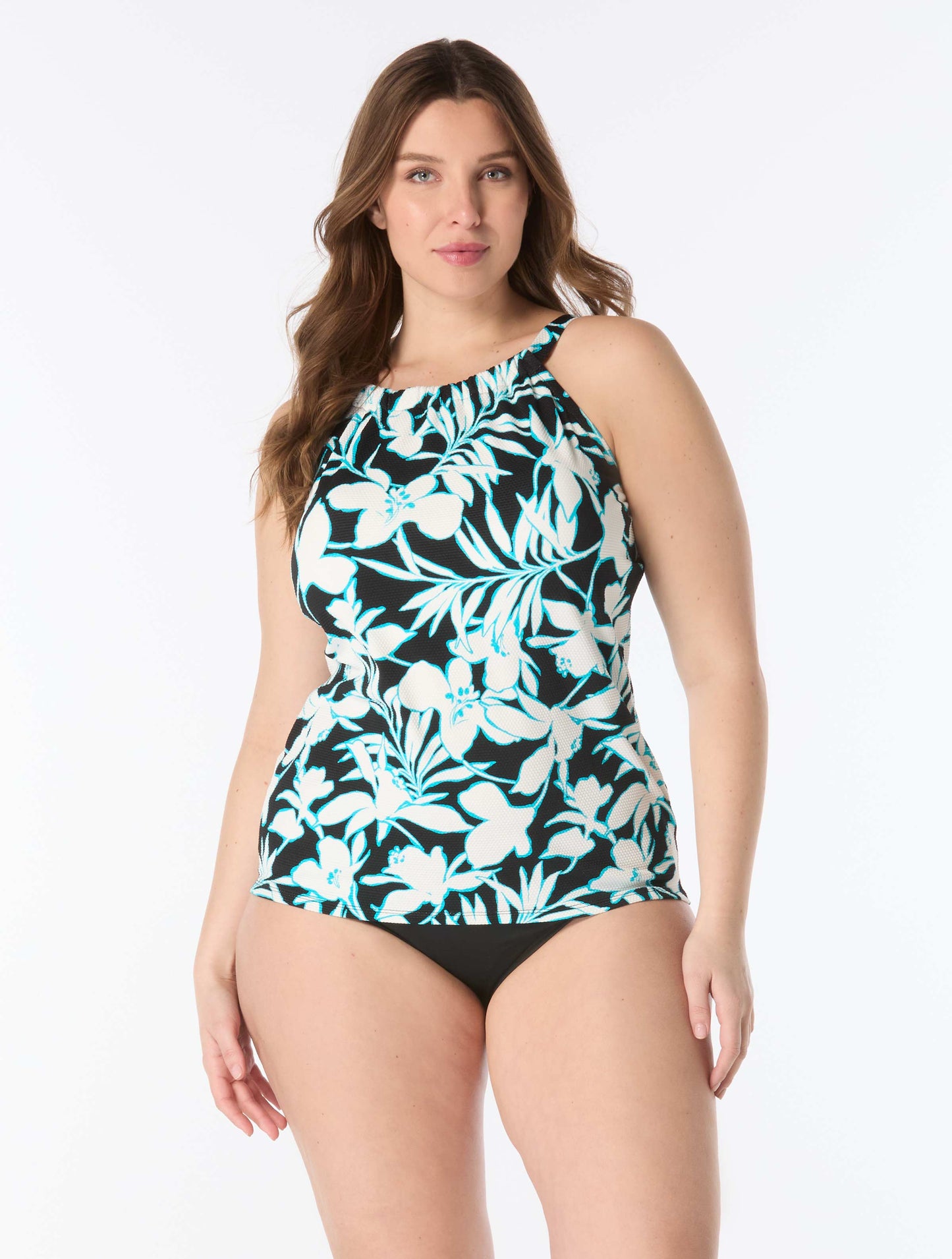 Beach House Plus Size Blair High Neck Tankini Top - Saint Lucia
