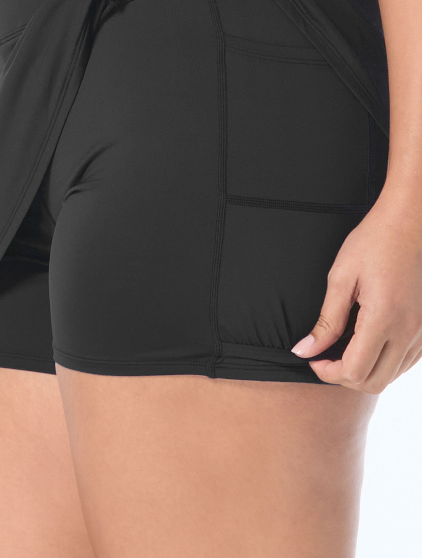 Beach House Plus Size Aida Pull On Swim Skort - Solids