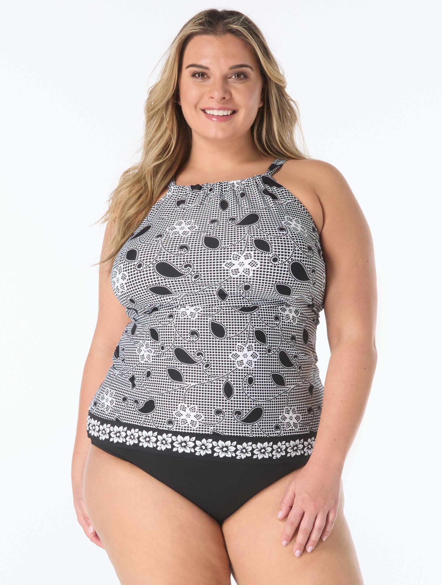 Beach House Plus Blair High Neck Tankini Top