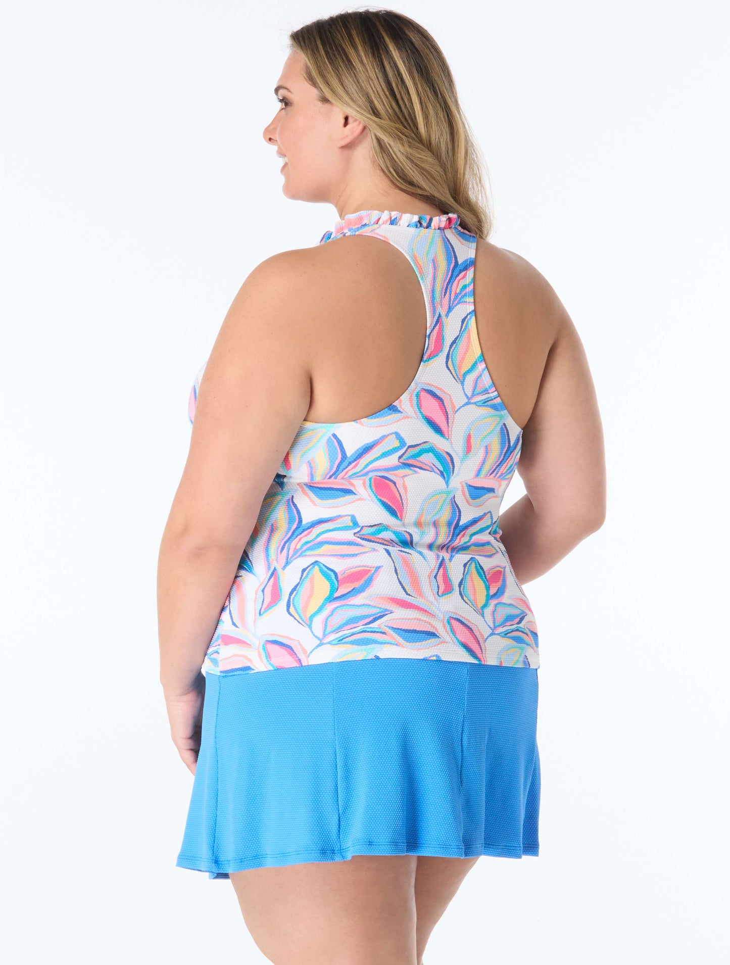 Beach House Plus Size Bora Bora Tankini, Solid Skort and Solid Rash Guard Bundle