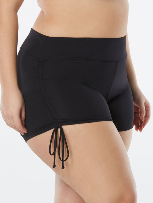 Beach House Plus Size Blake Side Tie Swim Short - Beach Solids