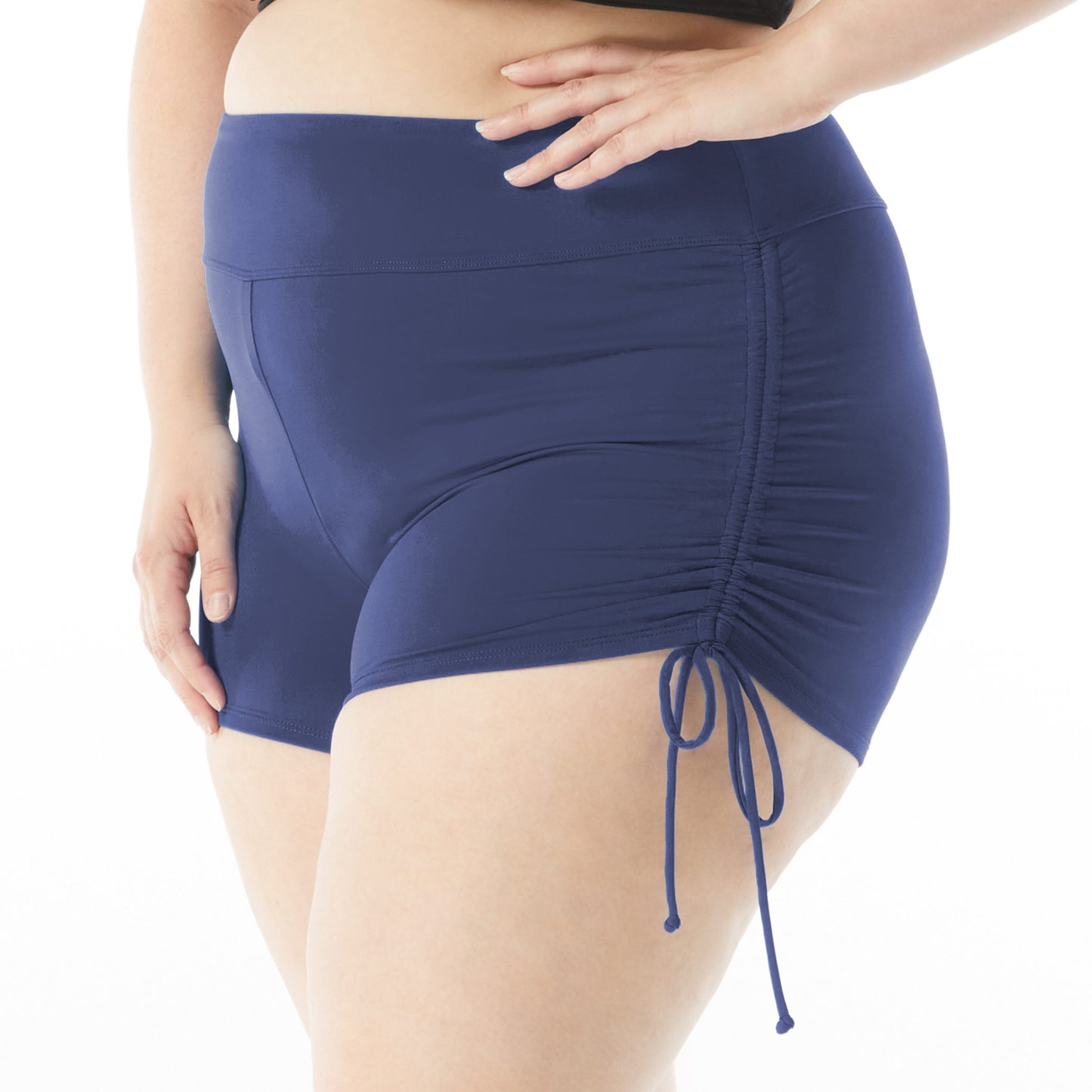 Beach House Plus Size Blake Side Tie Swim Short - Beach Solids