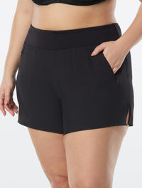 Beach House Plus Size April Stretch Woven Beach Short - Beach Solids