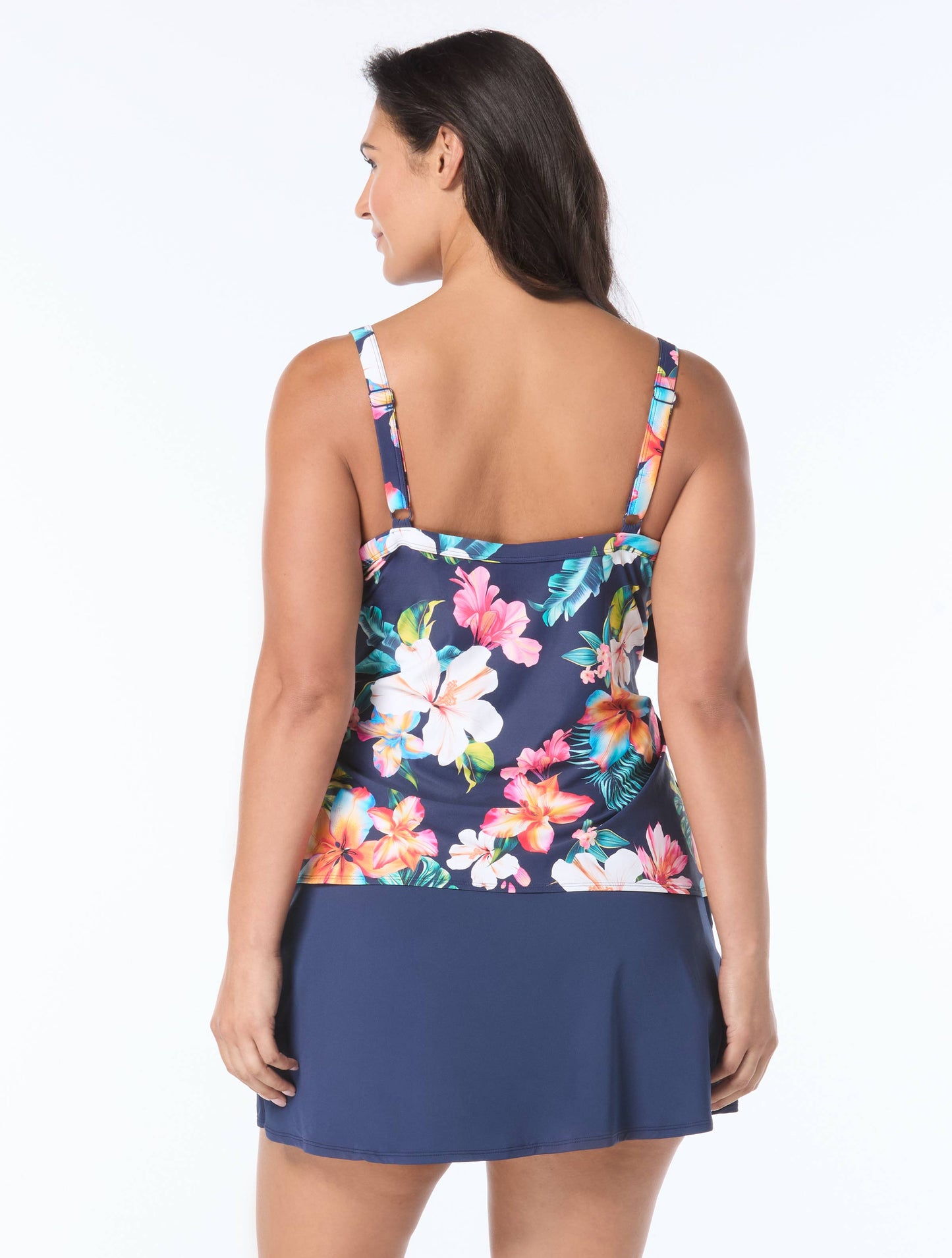 Beach House Plus Jane Ruffle Tiered Tankini Top - Vibrant Vacay