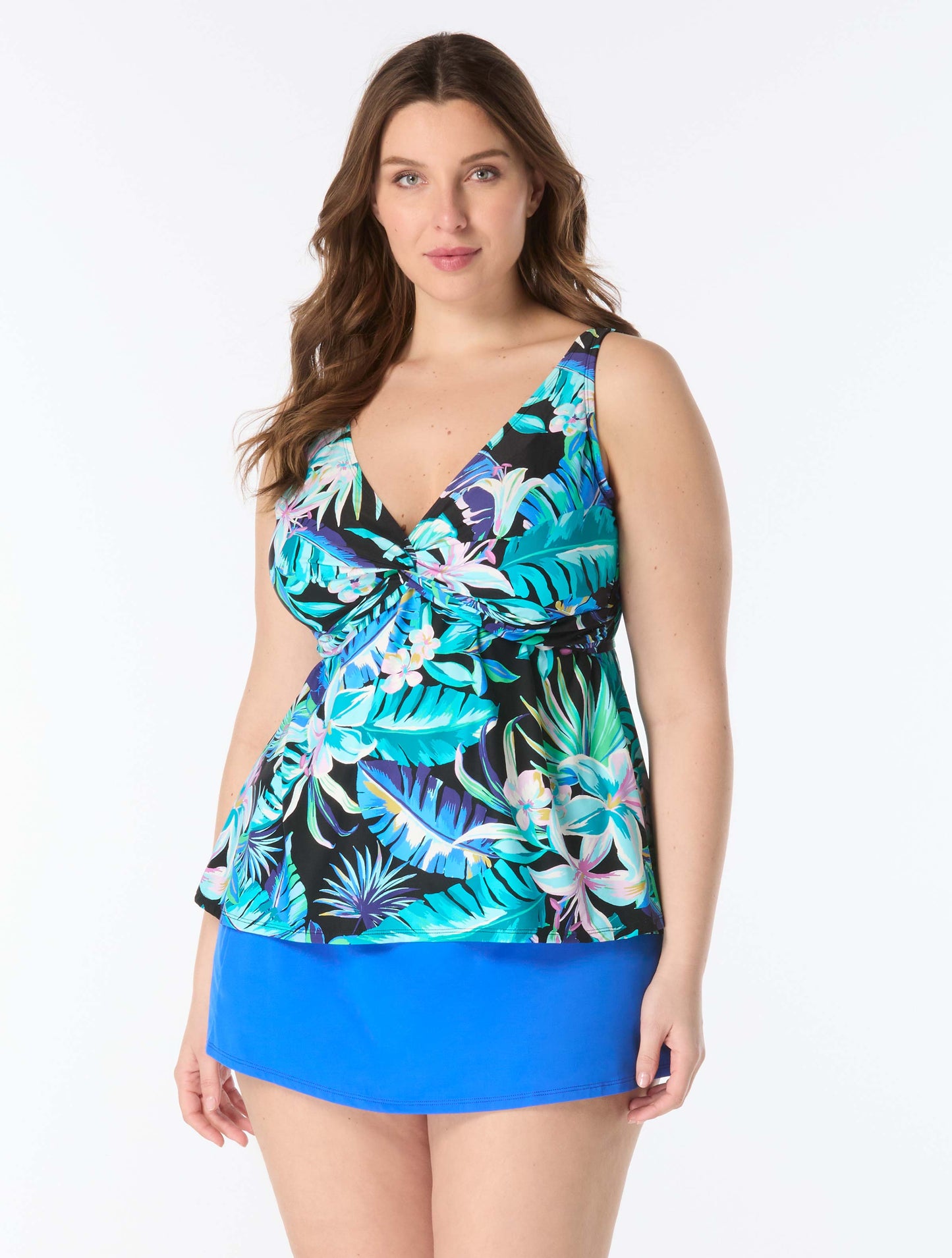 Beach House Plus Willow Twist Underwire Tankini Top - Island Rhythm