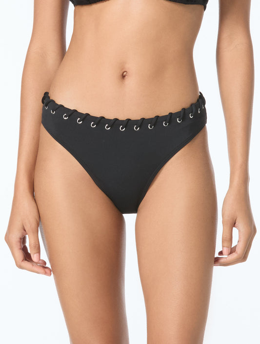 Michael Kors Classic Bikini Bottom  - Laced Grommet