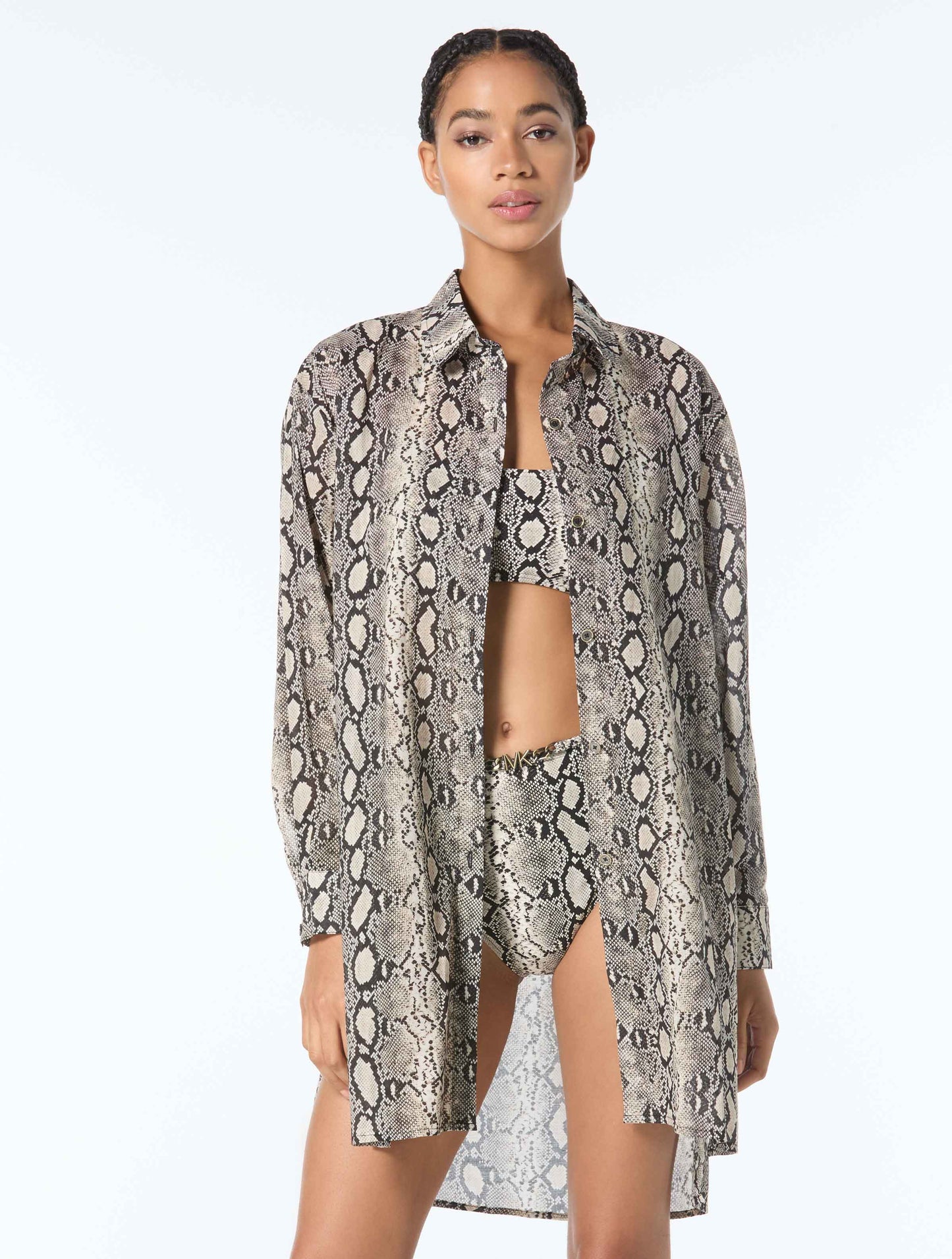 Michael Kors Cover Up Shirt - Boho Python