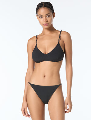 Michael Kors U-Neck Bralette Bikini Top - Crepe Solids