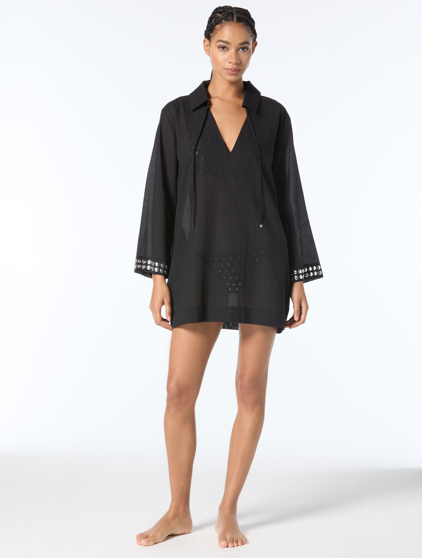 Michael Kors Cover Up Shirt - Oversized Studs
