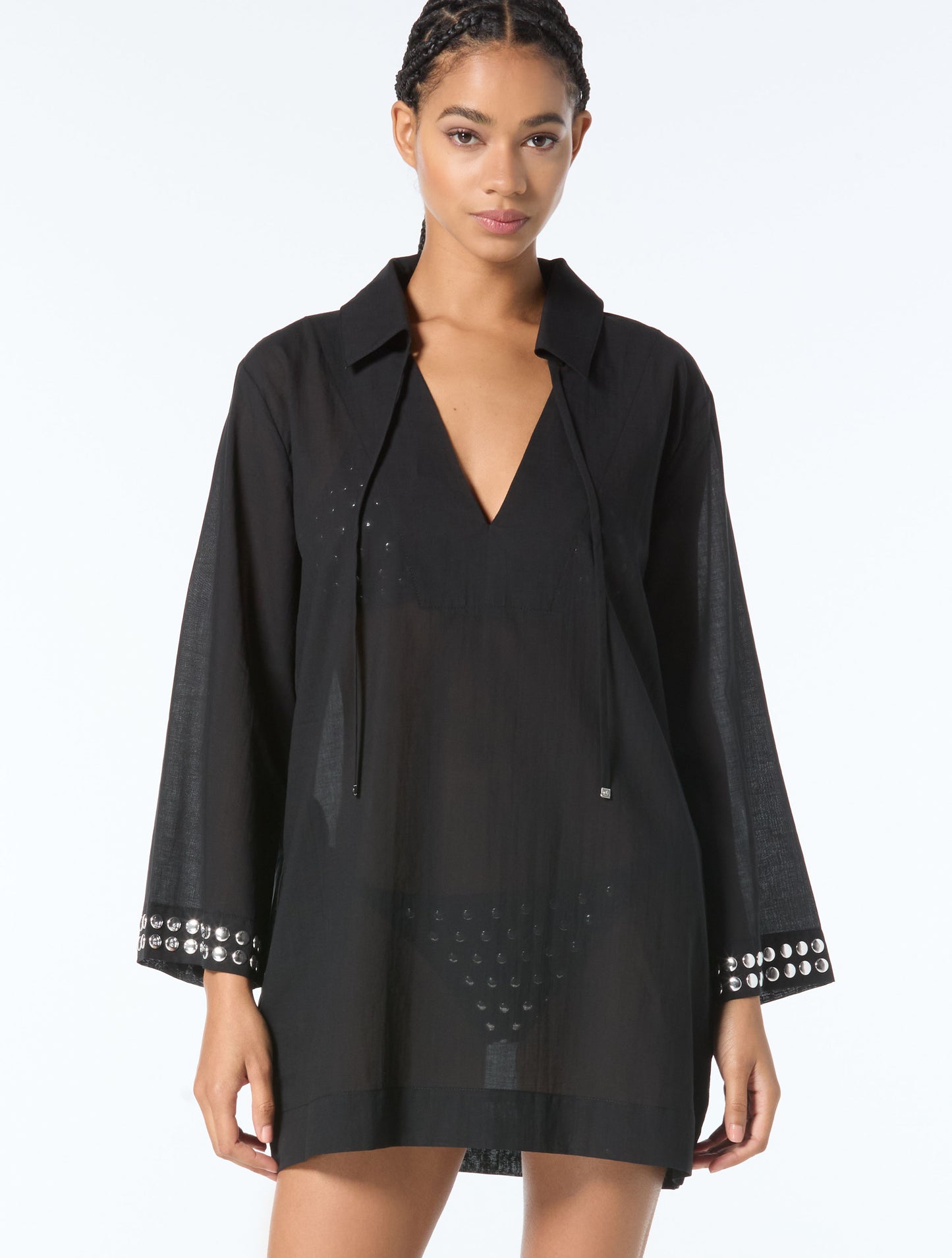 Michael Kors Cover Up Shirt - Oversized Studs