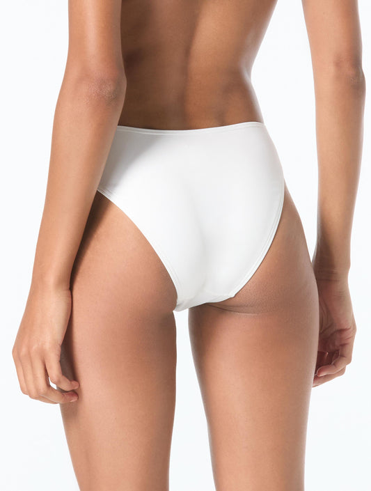 Michael Kors Classic Bikini Bottom - Rhinestone Stud Solids - 100 White