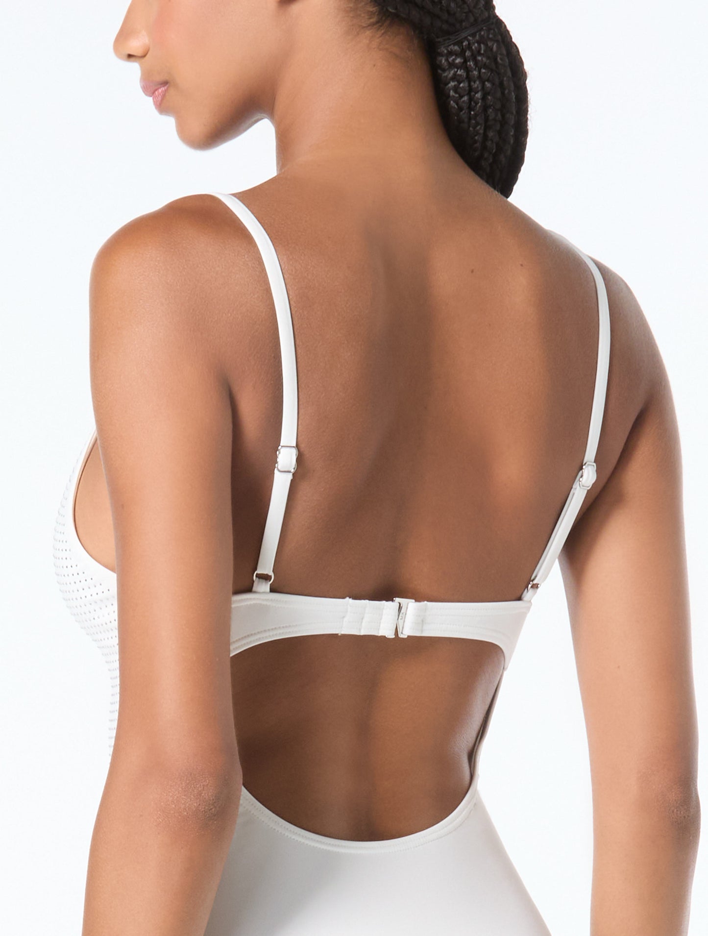 Michael Kors Keyhole One Piece Swimsuit - Rhinestone Studded Solids