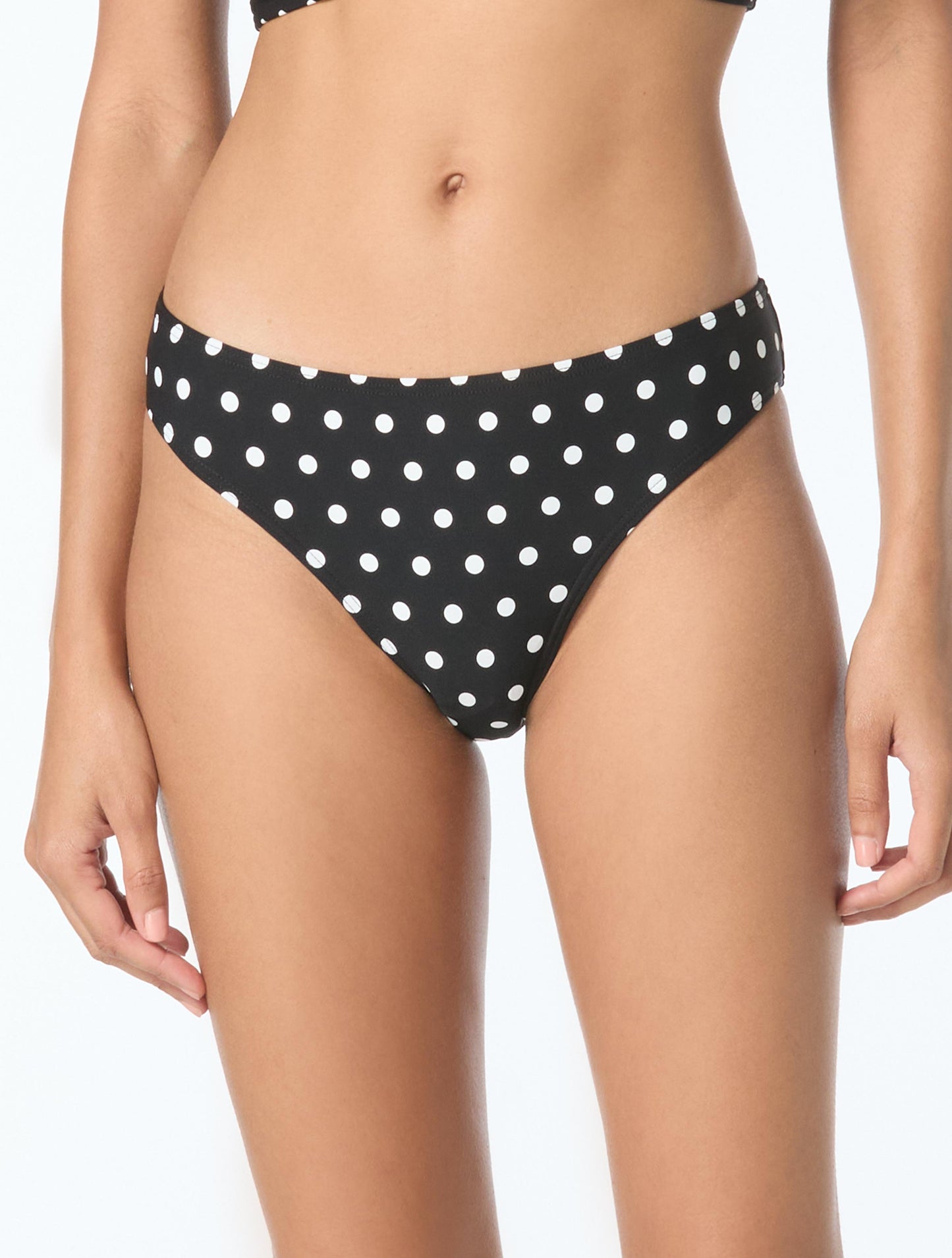 Michael Kors Classic High Leg Bikini Bottom  - Classic Dot