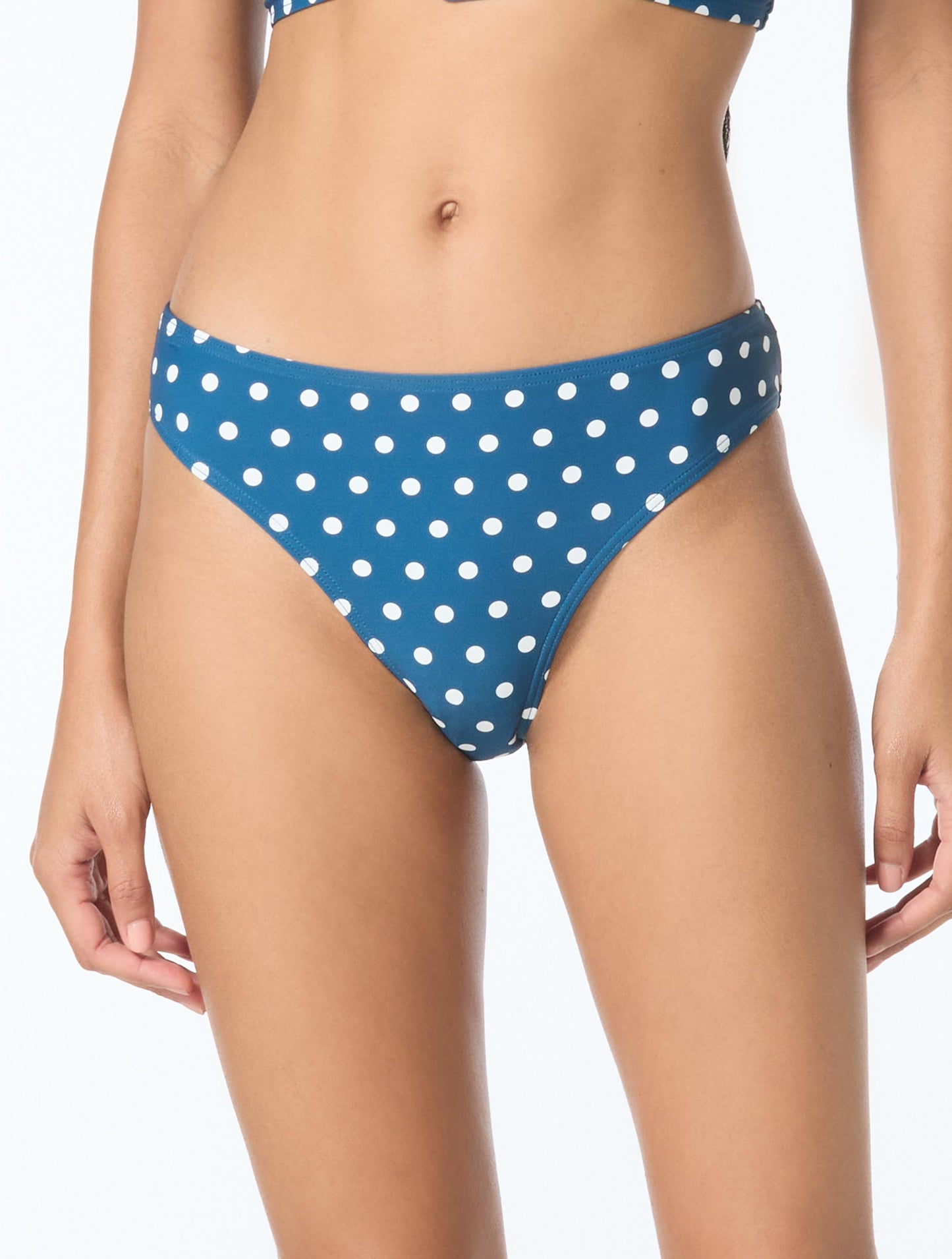 Michael Kors Classic High Leg Bikini Bottom  - Classic Dot