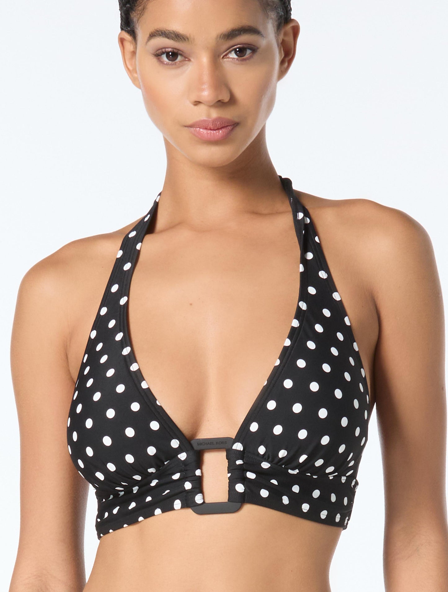 Michael Kors Halter Bikini Top - Classic Dot