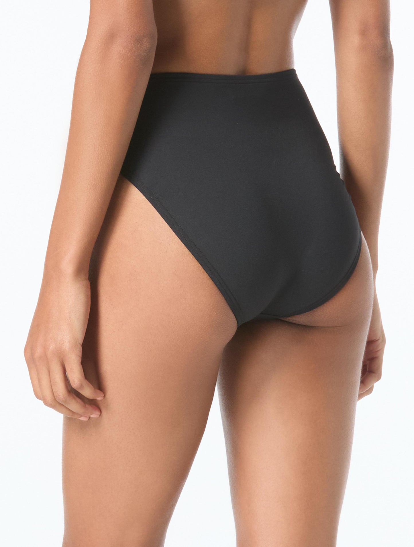 Michael Kors High Waist Bikini Bottom - Grommet Solids