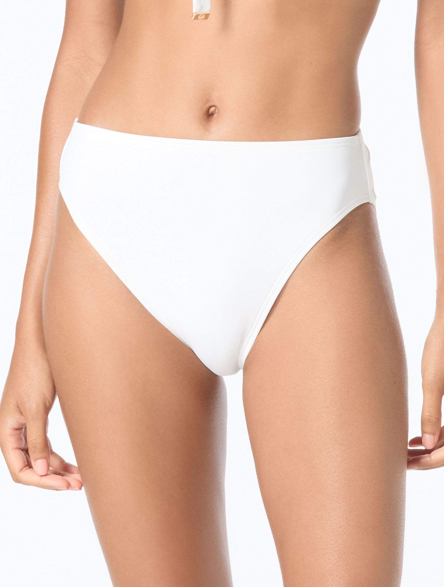 Michael Kors High Waist Bikini Bottom - Grommet Solids