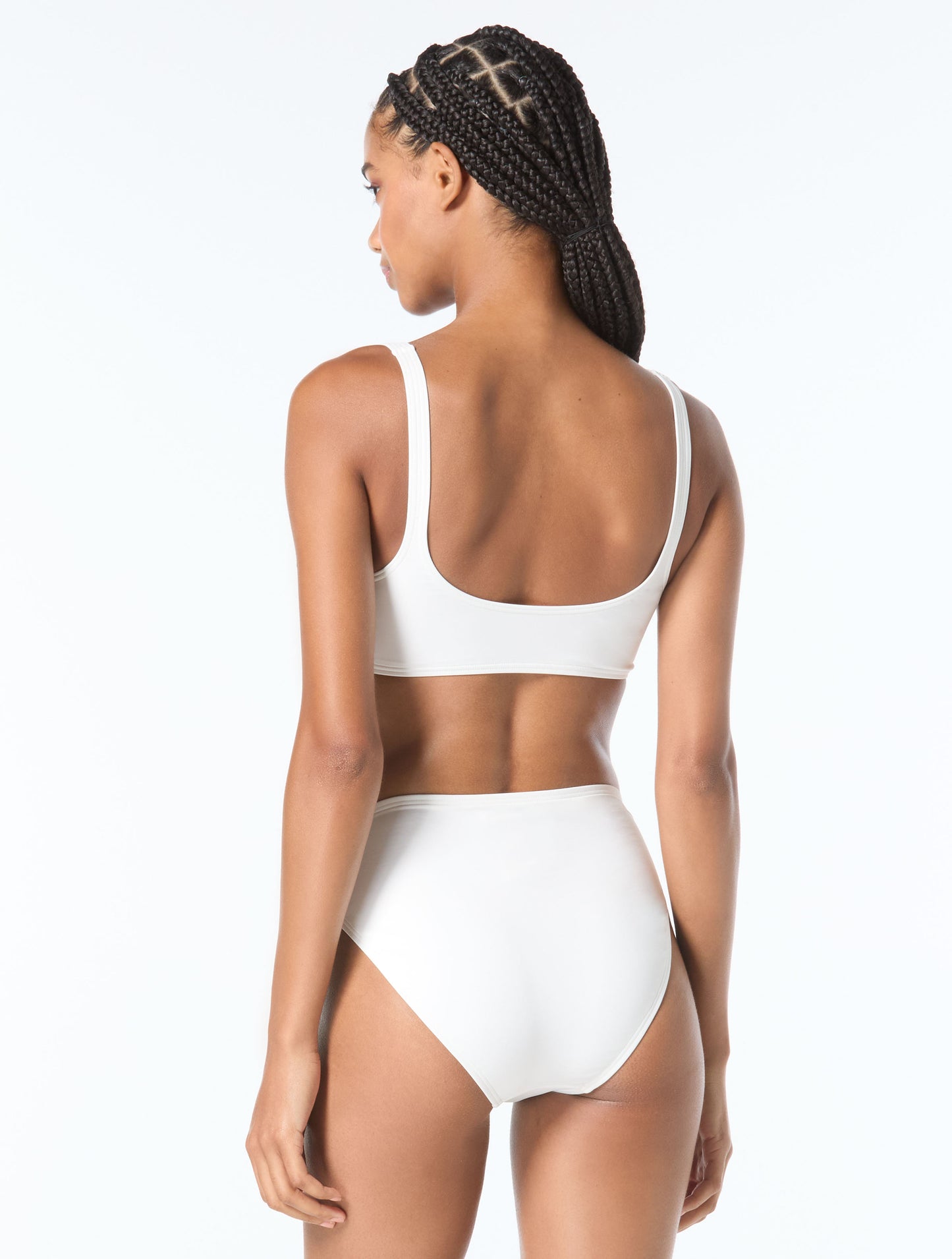 MICHAEL Michael Kors Lace Up Grommets Bralette Bikini Top - Grommet Solids