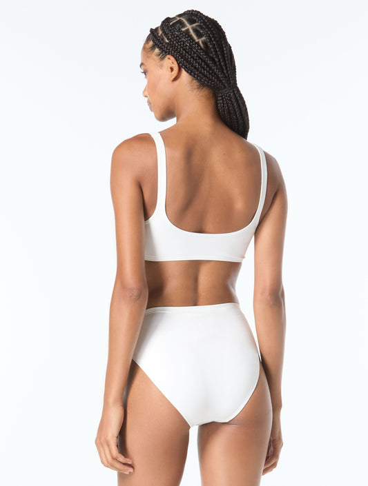 MICHAEL Michael Kors Lace Up Grommets Bralette Bikini Top - Grommet Solids