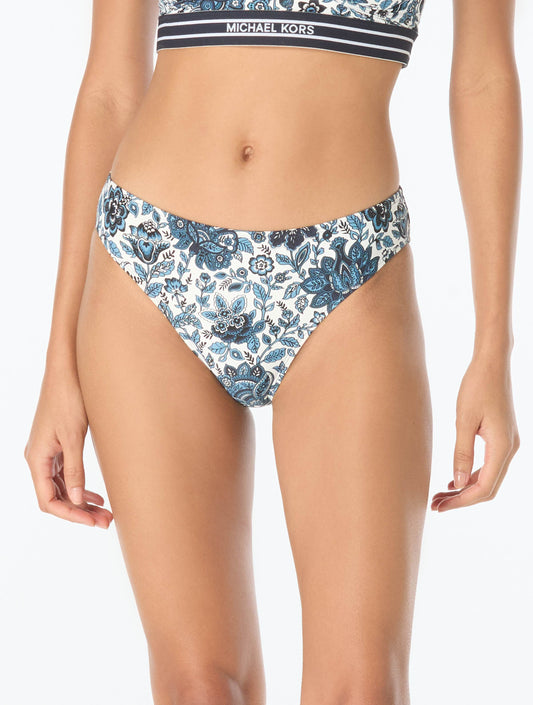 Michael Kors High Leg Bikini Bottom - Provincial Fleur