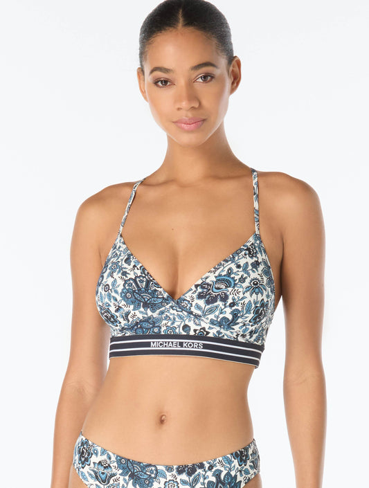 Michael Kors Underwire Crossback Bikini Top - Provincial Fleur