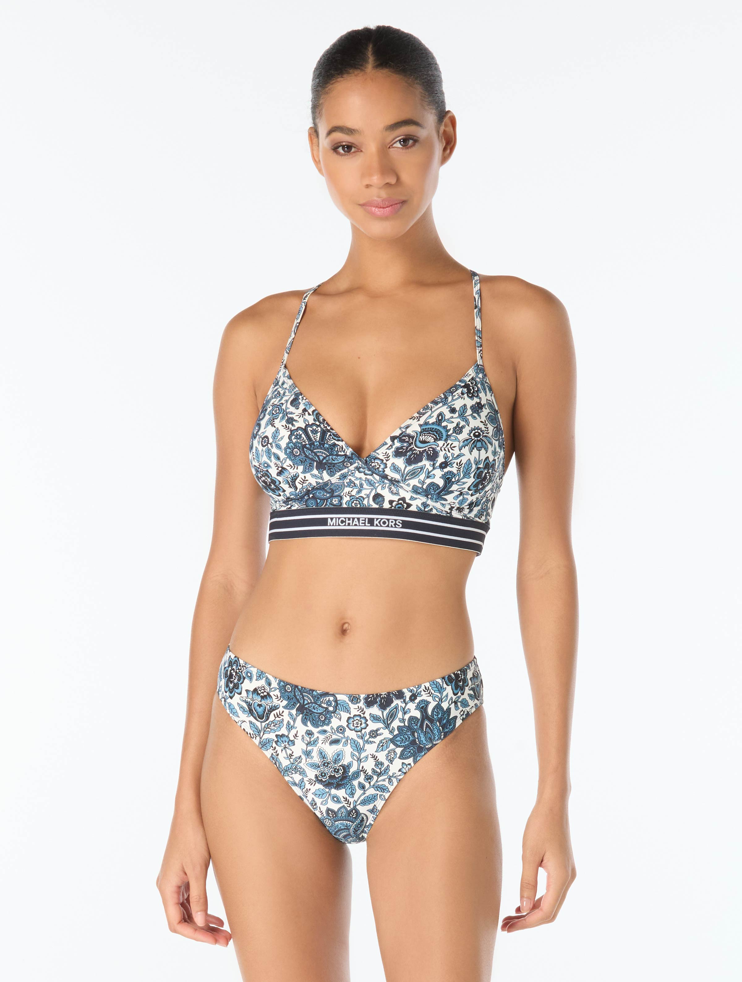 Michael Kors Underwire Crossback Bikini Top - Provincial Fleur